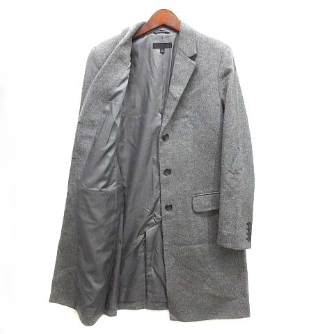 UNIQLO Wool Cashmere Chester Coat Grey Size L 178948 Ladies
