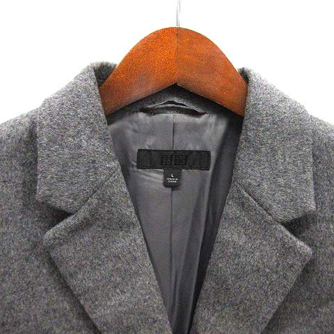 UNIQLO Wool Cashmere Chester Coat Grey Size L 178948 Ladies