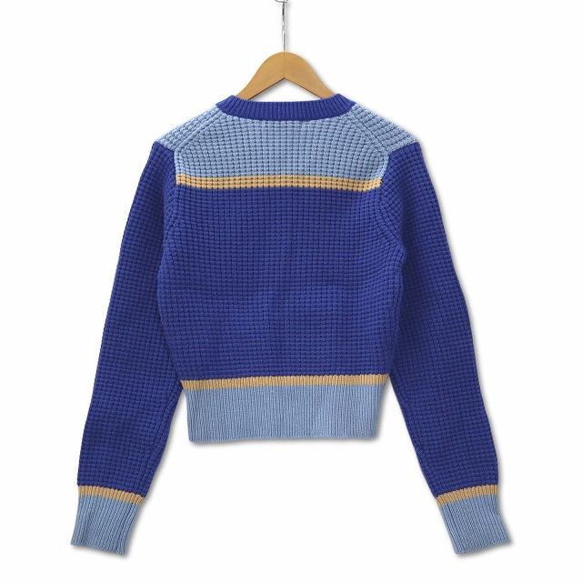 UNIQLO x MARNI Collaboration Popcorn Knit V-Neck Sweater Blue M Women's