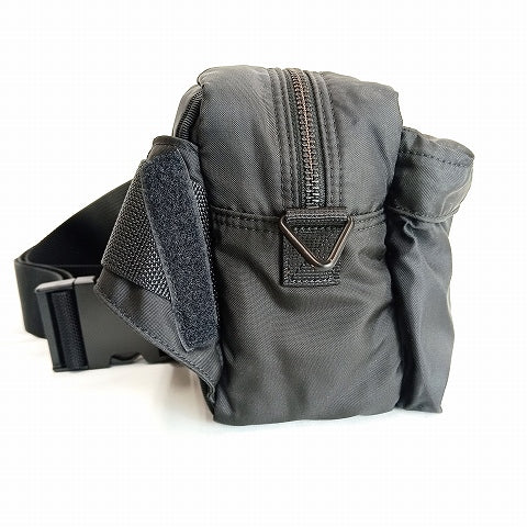 PORTER FORCE Waist Body Bag Black ☆AA★ Men's