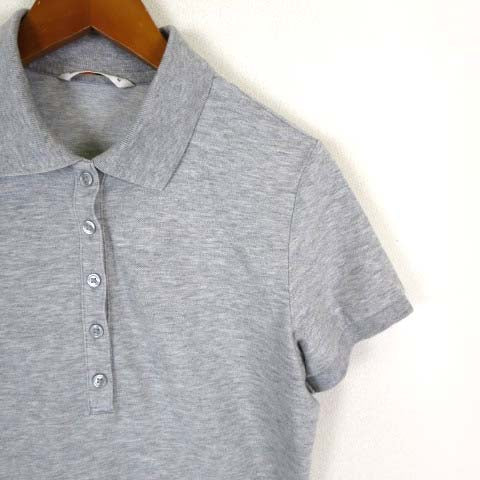 UNIQLO Polo Shirt Dry Stretch Pique Short Sleeve M Grey Women's