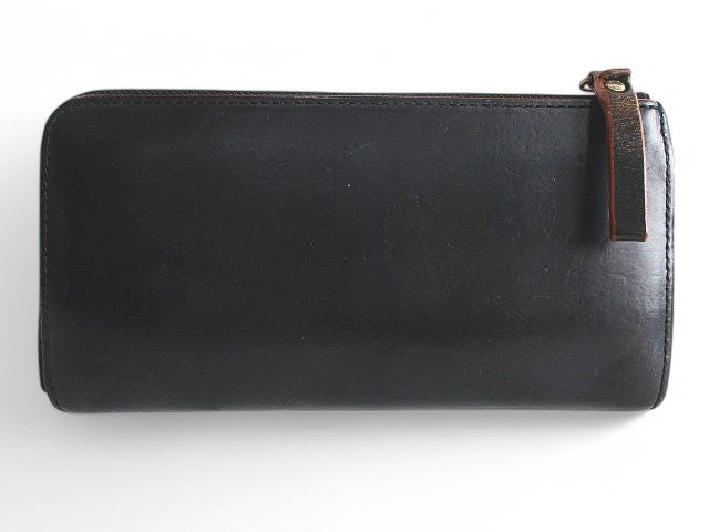 PORTER Long Wallet 187-01347 FILM Cowhide L-shaped Zipper Black Men's