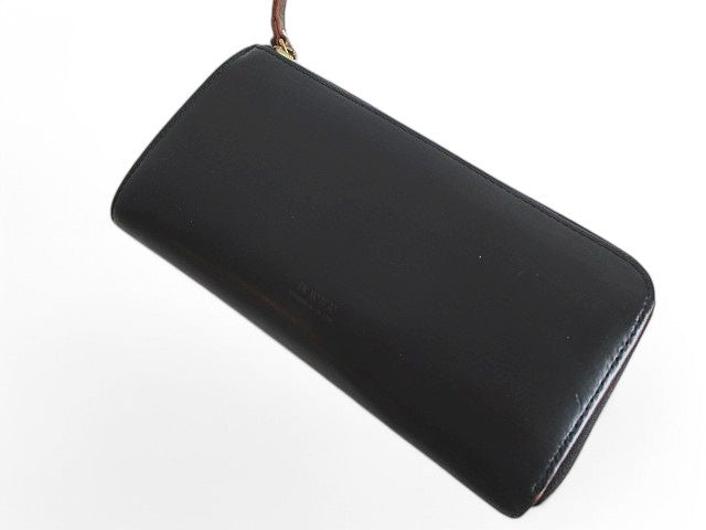PORTER Long Wallet 187-01347 FILM Cowhide L-shaped Zipper Black Men's