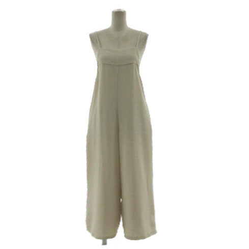 Unused item UNIQLO Camisole Jumpsuit Wide Pants Beige S Women's