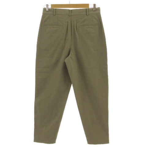 Unused UNIQLO U Wide Fit Tapered Pants Zip Fly Stretch Linen Blend Khaki Beige Size 82 Men's