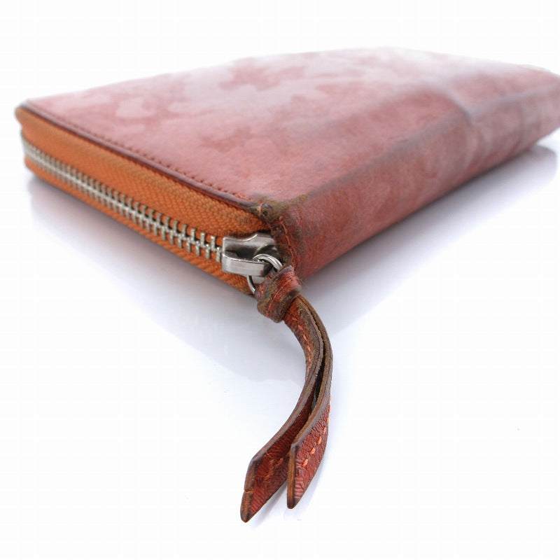 PORTER by Yoshida Kaban Long Wallet Leather Round Zipper Wallet Orange /EE ■BM Men's
