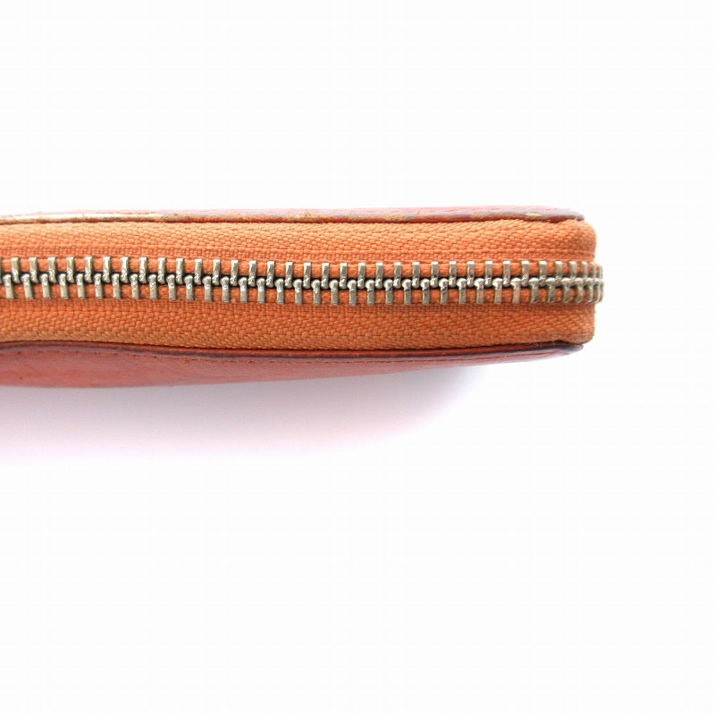 PORTER by Yoshida Kaban Long Wallet Leather Round Zipper Wallet Orange /EE ■BM Men's