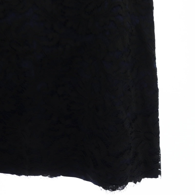 Sacai Luck Lace Skirt, A-line Mini Skirt, Size 2, Black, Navy, Women's