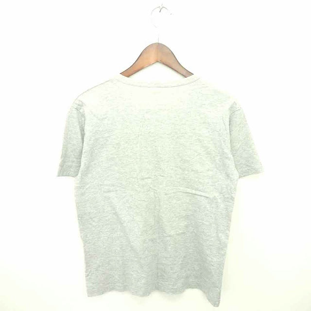 UNIQLO T-Shirt Knitwear Key Neck Plain Simple Cotton Short Sleeve S Gray Ash /TT16 Men's