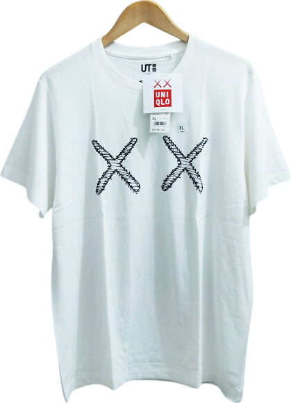 UNIQLO UT x KAWS Logo Graphic SKELETON T-Shirt Skeleton Early 2016 UNIQLO KAWS Collaboration WHITE White