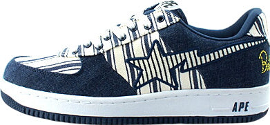 A BATHING APE 'BAPESTA' Denim Bapesta