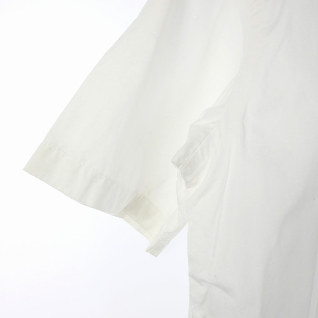 URSUS BAPE Shirt Short Sleeve Button-Down One Point Logo Cotton M White Men's