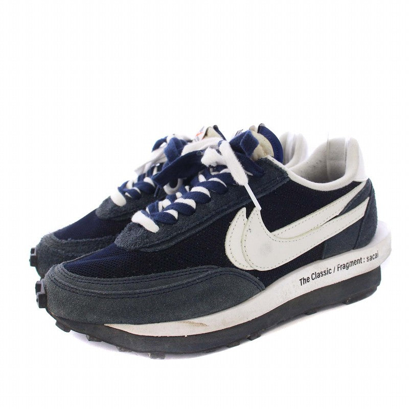 NIKE x Fragment x sacai LD Waffle "Blackened Blue" Sneakers, US6, Navy, Women's, DH2684-400