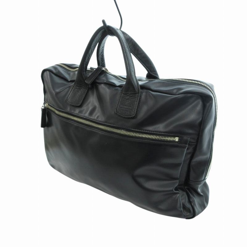 PORTER REAL Briefcase Business Bag with Round Zipper Black /HO 0402 Men's