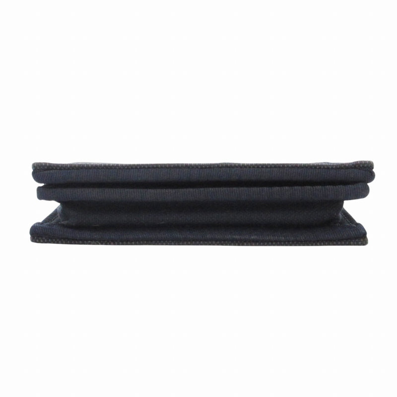 PORTER SMOKY Card Case Business Card Holder Logo Patch Navy /HO□ 0401 Men's