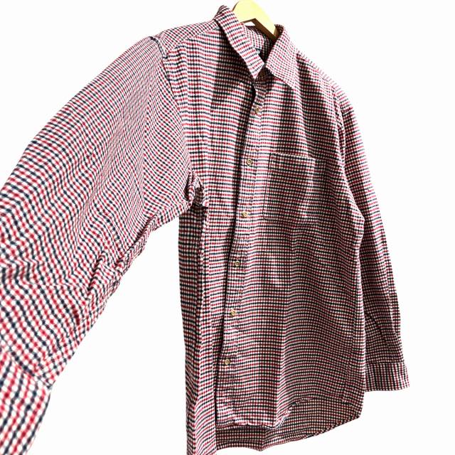 UNIQLO Old UNIQLO 90s Vintage Shirt Long Sleeve Check Red Navy Large Size XL Men's