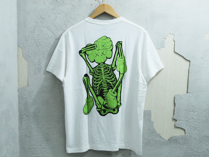 UNIQLO UT x KAWS Logo Graphic SKELETON T-Shirt Skeleton Early 2016 UNIQLO KAWS Collaboration WHITE White