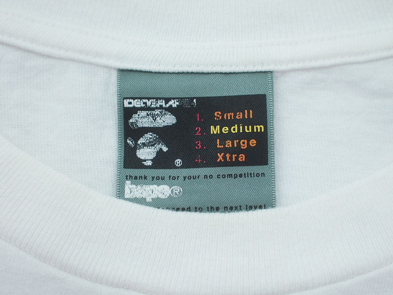 A BATHING APE 'FOOT SOLDIER TEE' T-shirt, Foot Soldier College Logo White BAPE