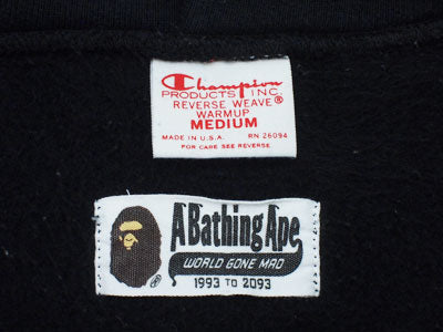 A BATHING APE×Champion 'VERY APE HW ZIP HOODIE' Zip-Up Hoodie Champion BAPE A Bathing Ape