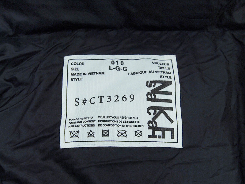 NIKE × SACAI Men's NRG RH Down Parka Jacket, Black