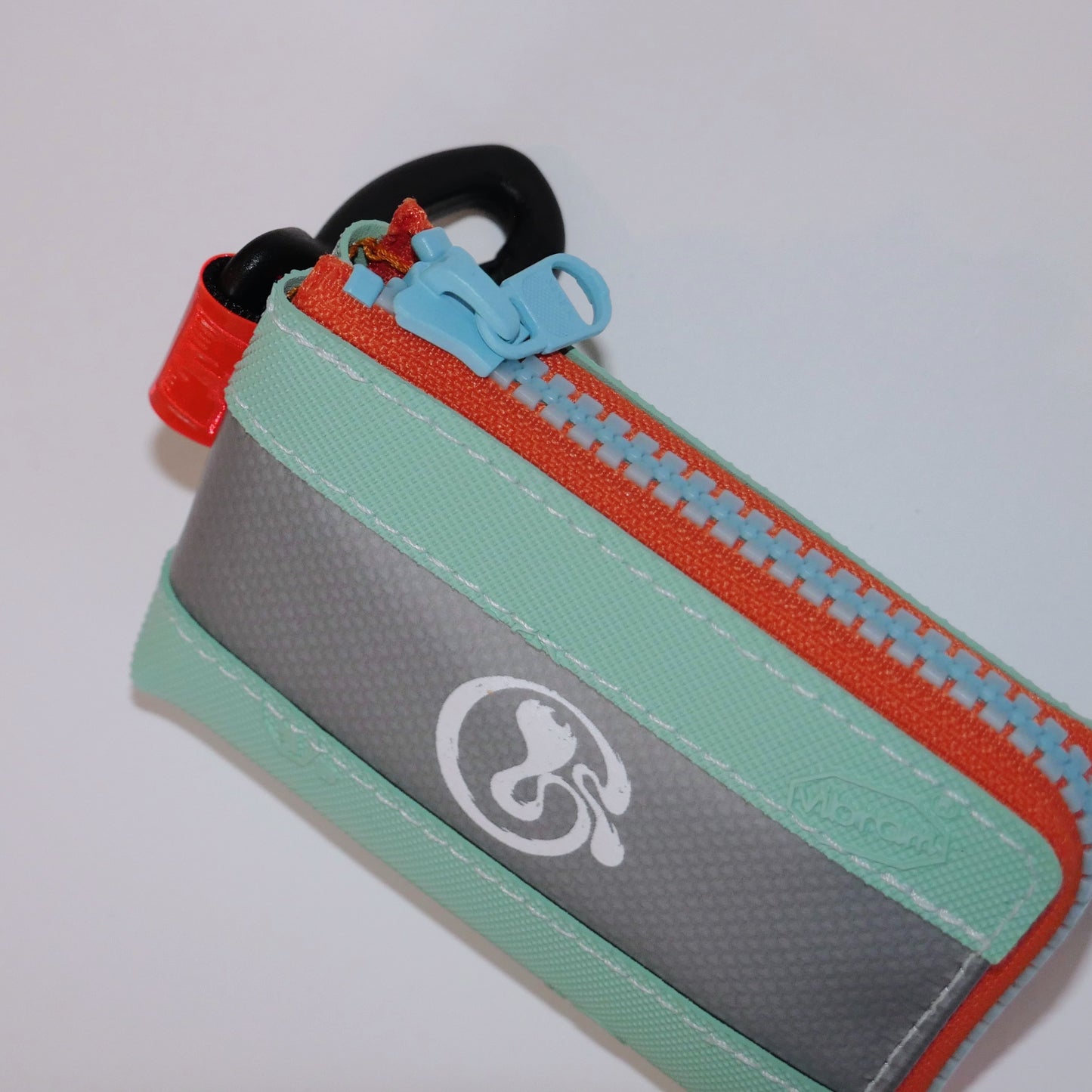 【SHIP NOW】Vibram card wallet with orange zip "Mushroom"