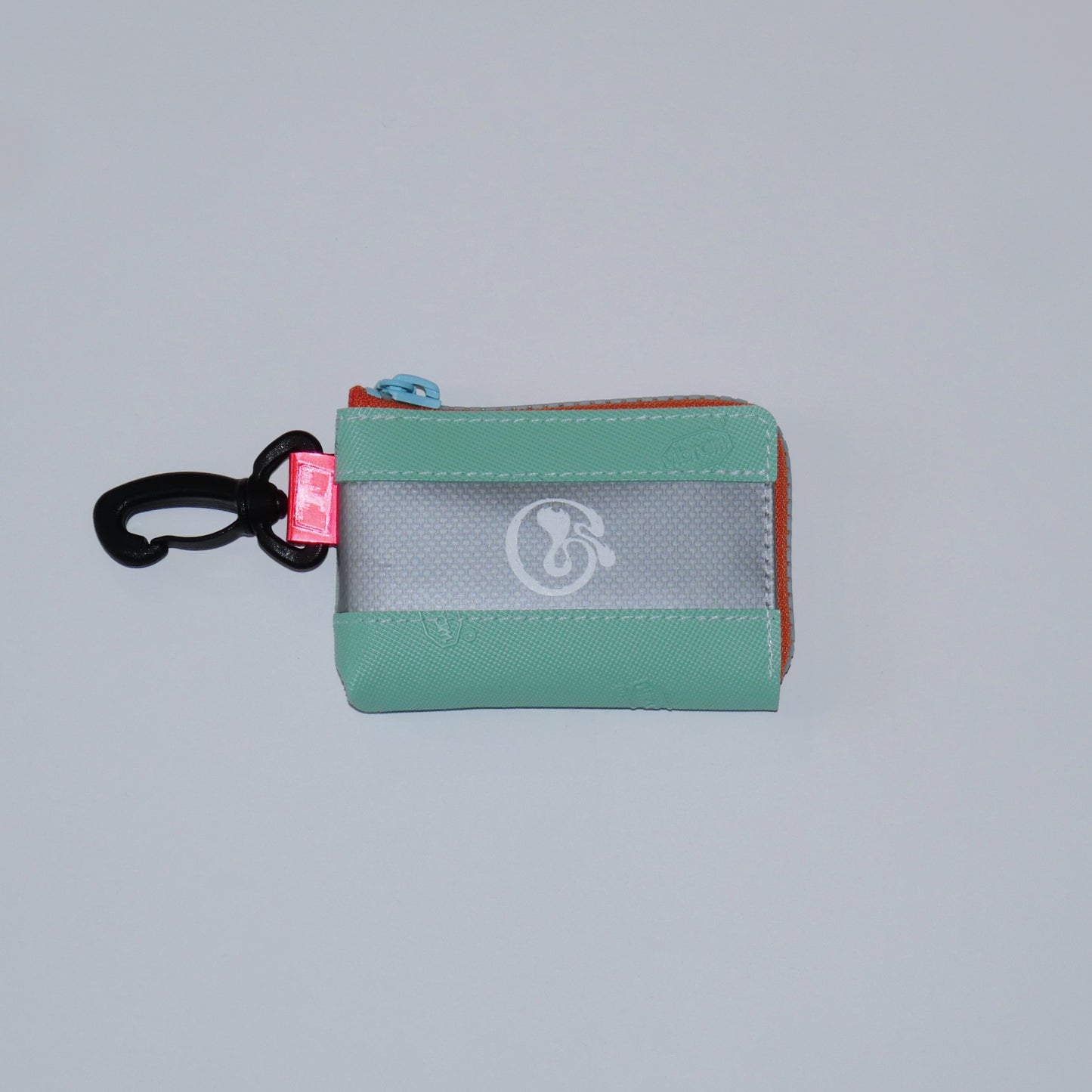 【SHIP NOW】Vibram card wallet with orange zip "Mushroom"