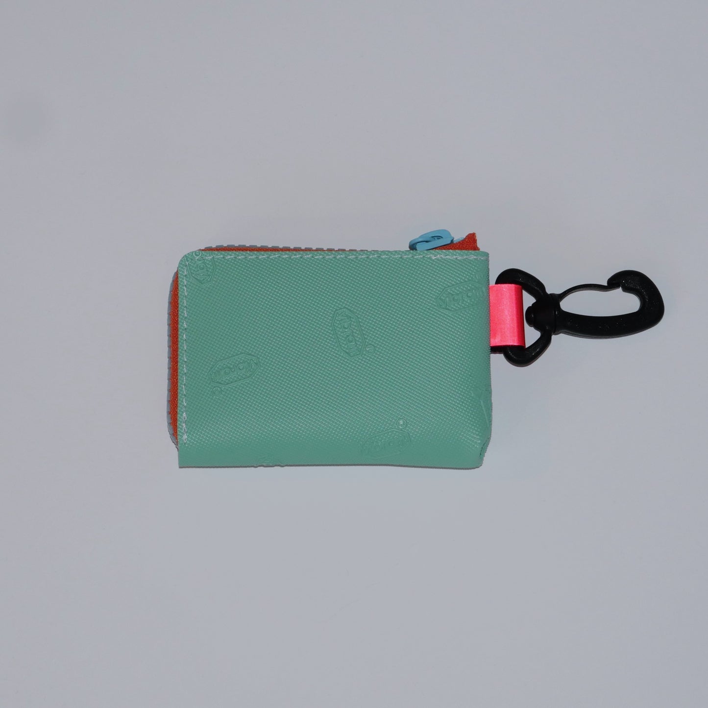 【SHIP NOW】Vibram card wallet with orange zip "Mushroom"