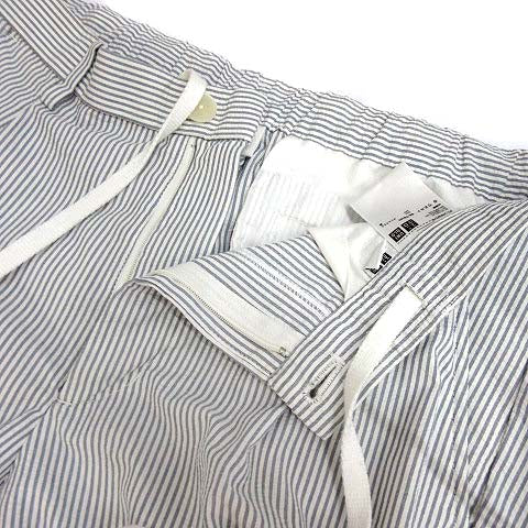 UNIQLO Dry-EX Easy Pants Seersucker Stripe Blue White Men's Size S 168828