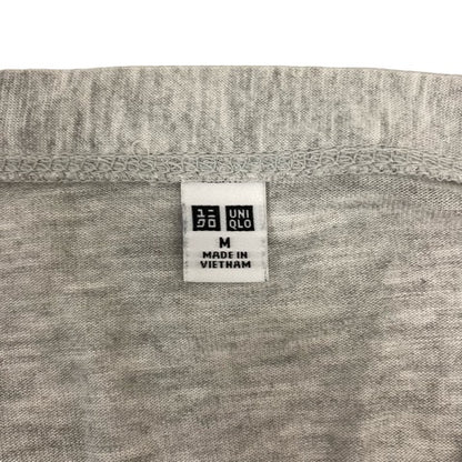 UNIQLO Long Cardigan V-Neck Slit Plain Long Sleeve Long Length M Gray Women's