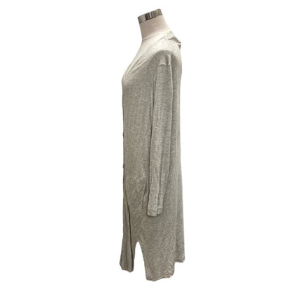 UNIQLO Long Cardigan V-Neck Slit Plain Long Sleeve Long Length M Gray Women's