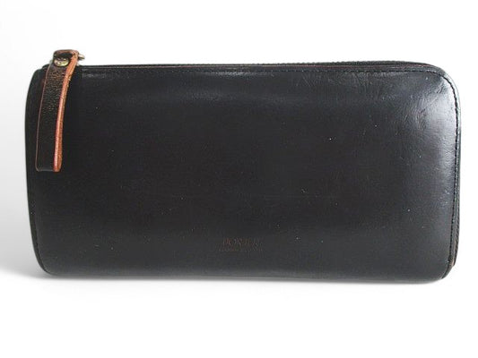 PORTER Long Wallet 187-01347 FILM Cowhide L-shaped Zipper Black Men's