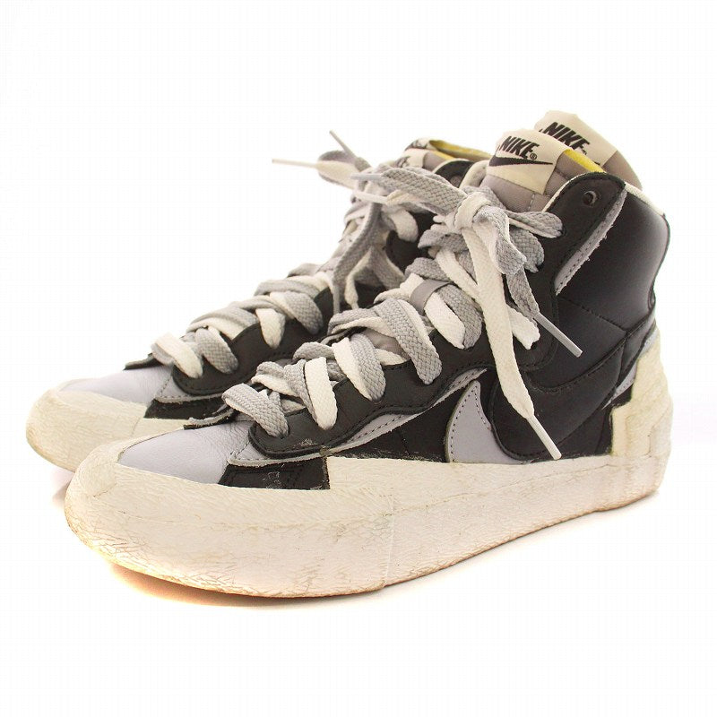 NIKE sacai BLAZER MID BLACK/WOLF GREY Women's Mid-top Sneakers Black/Wolf Grey/White US5 23.5cm BV0072-002 /KU