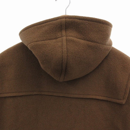 UNIQLO Wool Blend Duffle Coat Jacket with Hood Toggle Buttons Knee Length L Brown Men's 312-401447■MG