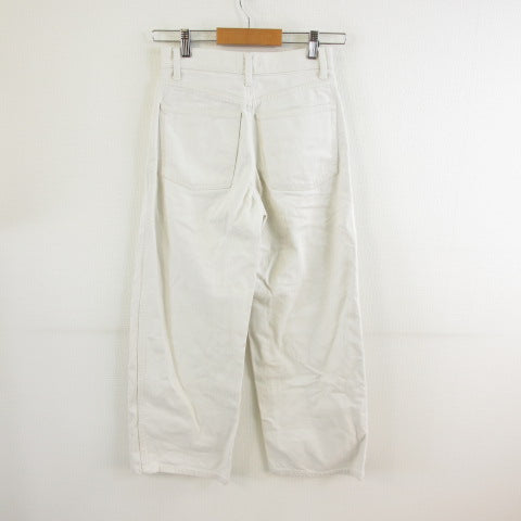 UNIQLO Wide Fit Curve Jeans, Denim Pants, Long, Off-White, Women's