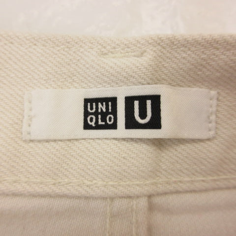 UNIQLO Wide Fit Curve Jeans, Denim Pants, Long, Off-White, Women's