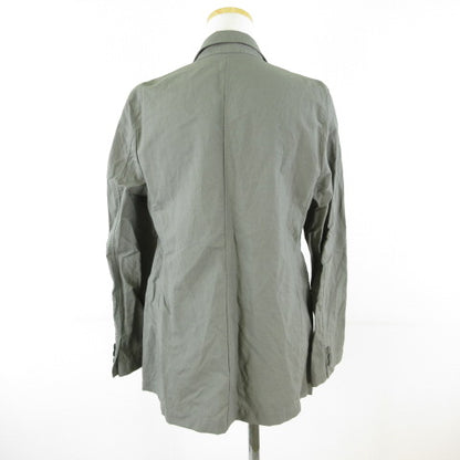 UNIQLO Linen Blend Jacket Long Sleeve Khaki Green M *T410 Women's