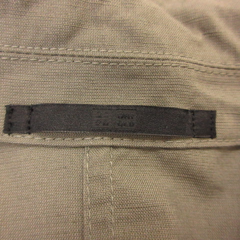 UNIQLO Linen Blend Jacket Long Sleeve Khaki Green M *T410 Women's