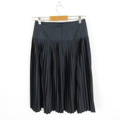 UNIQLO U Pleated Midi Skirt Navy Blue 58 *A498 Women's
