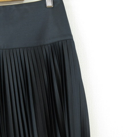 UNIQLO U Pleated Midi Skirt Navy Blue 58 *A498 Women's