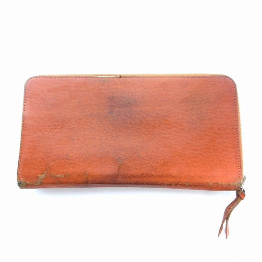 PORTER by Yoshida Kaban Long Wallet Leather Round Zipper Wallet Orange /EE ■BM Men's