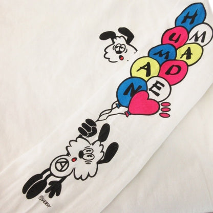 HUMAN MADE × VERDY "VICK" VICK LONG SLEEVE T-SHIRT Long T-shirt Cut and sew Print XL White / MN16 ■ GY12 Men's