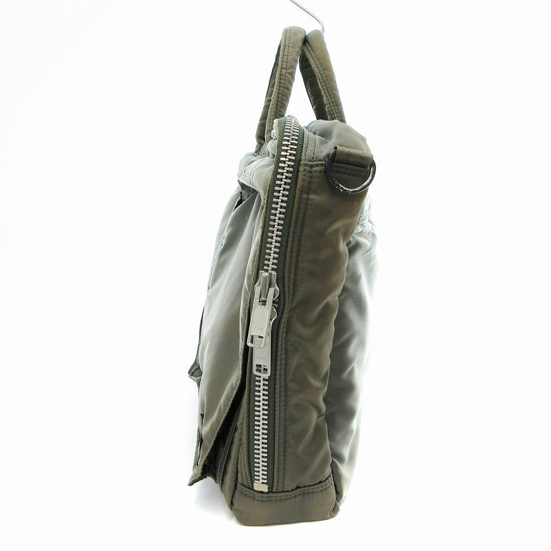PORTER TANKER Briefcase Sling Bag Double Zip Khaki / JS ■ GY35 Men's