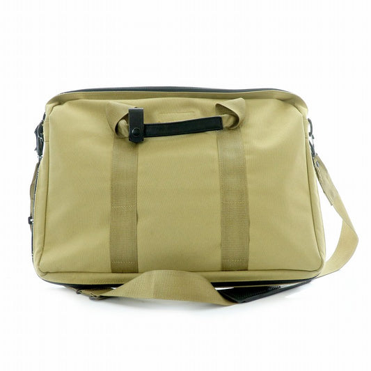 PORTER Yoshida Kaban 2way Briefcase Business Bag Nylon Leather Leather Logo Shoulder Strap Beige Khaki Black /MP ■GY18 Men's
