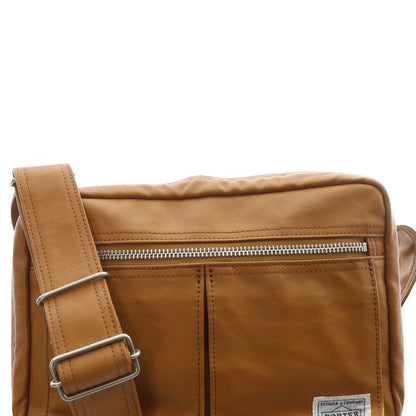 PORTER by Yoshida Kaban FREE STYLE Small Brown Shoulder Bag with Logo for Men