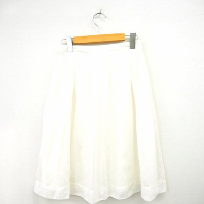 UNIQLO Skirt Bottoms Flare Solid Simple Knee-Length Below the Knee 61 Ivory /MT54 Women's