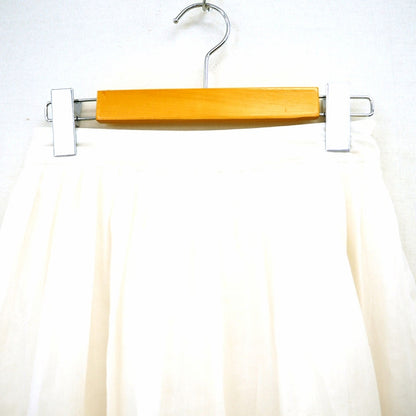 UNIQLO Skirt Bottoms Flare Solid Simple Knee-Length Below the Knee 61 Ivory /MT54 Women's