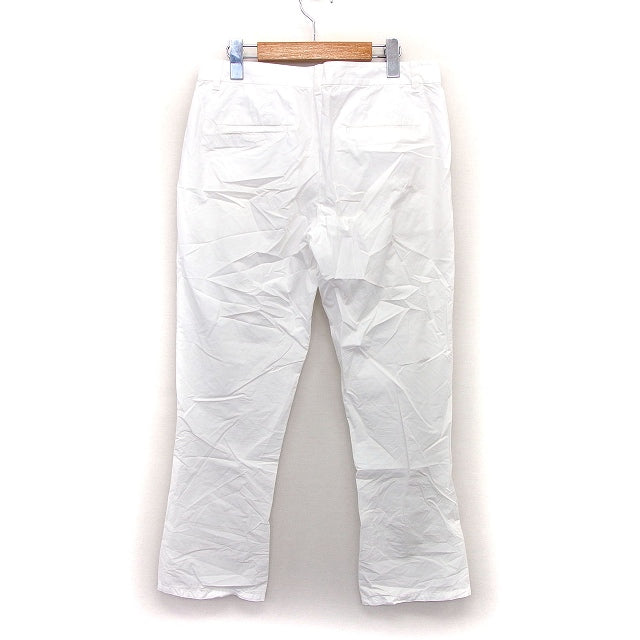 UNIQLO +J Flare Pants Bootcut Plain Simple Tuck Cotton Waist 64cm White Women's /HT28