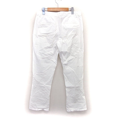 UNIQLO +J Flare Pants Bootcut Plain Simple Tuck Cotton Waist 64cm White Women's /HT28