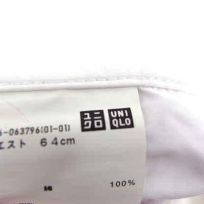 UNIQLO +J Flare Pants Bootcut Plain Simple Tuck Cotton Waist 64cm White Women's /HT28