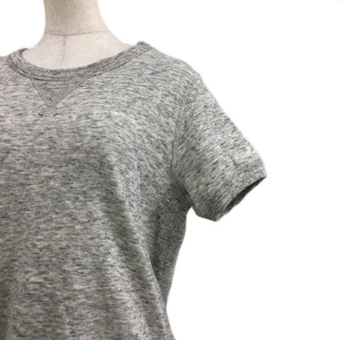UNIQLO INES DE LA FRESSANGE Sweatshirt Pullover Crew Neck Heathered Short Sleeve Size L Grey Women's